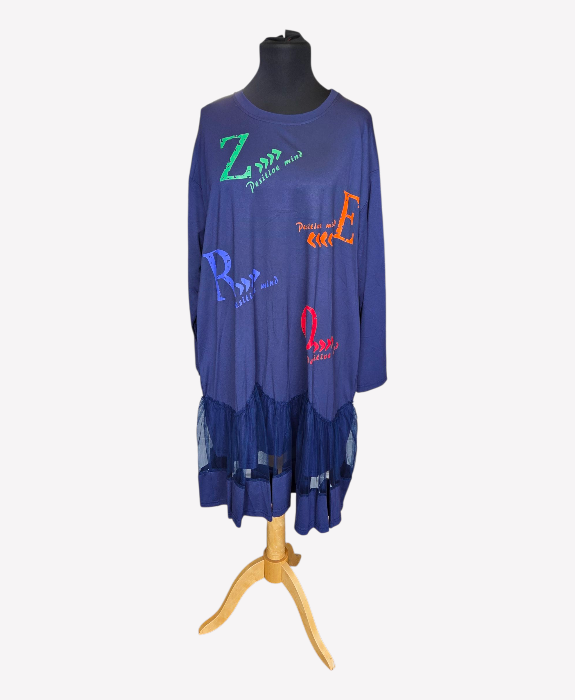 Pomme Rouge Tunic Dress With Graphic Print