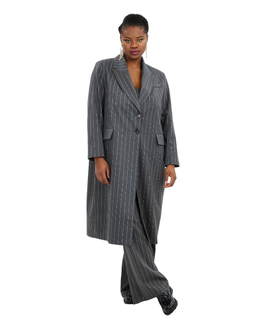 Mat Pants - Grey Pinstripe