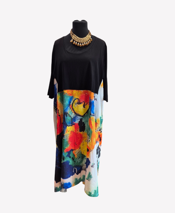 CNG Maxi with Black Layered Effect Crop