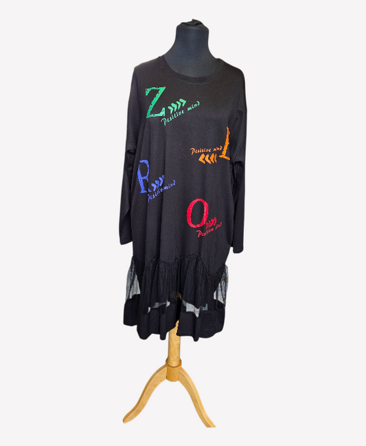 Pomme Rouge Tunic Dress With Graphic Print